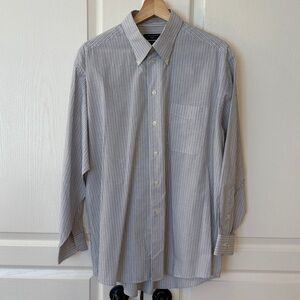 Dockers Men's Button-Down Stripe Shirt - Blue & White